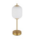 Ewald Globe Table Lamp Brass-Coloured Opal Glass Shade LED 3000K-2