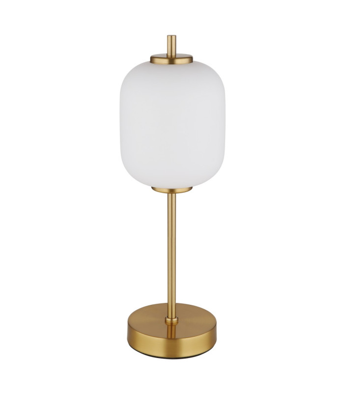Ewald Globe Table Lamp Brass-Coloured Opal Glass Shade LED 3000K-2