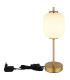 Ewald Globe Table Lamp Brass-Coloured Opal Glass Shade LED 3000K-3