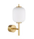 Ewald Wall Lamp Brass-Coloured Opal Glass Shade LED 3000K-2