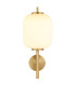Ewald Wall Lamp Brass-Coloured Opal Glass Shade LED 3000K-3