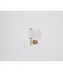 Ewald Wall Lamp Brass-Coloured Opal Glass Shade LED 3000K-6