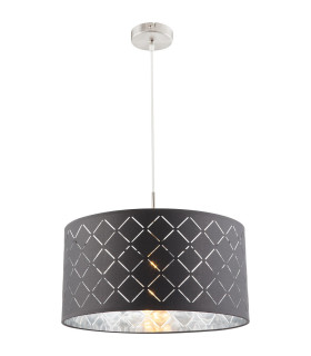 Kidal Cylindrical Pendant Ceiling Light Nickel Matt 1x E27-1