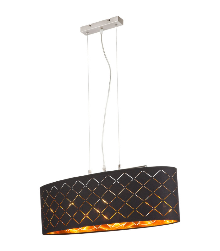 Clarke Bar Pendant Ceiling Light Nickel Matt 3x E27-1
