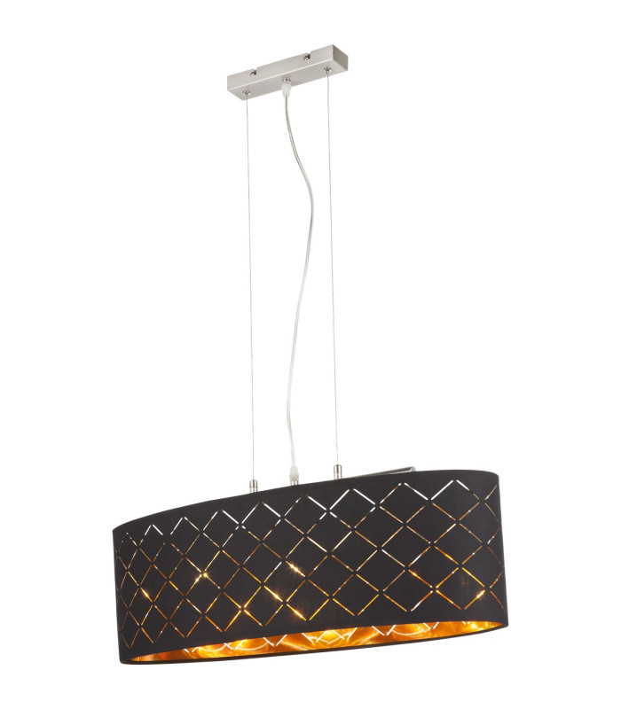 Clarke Bar Pendant Ceiling Light Nickel Matt 3x E27-2
