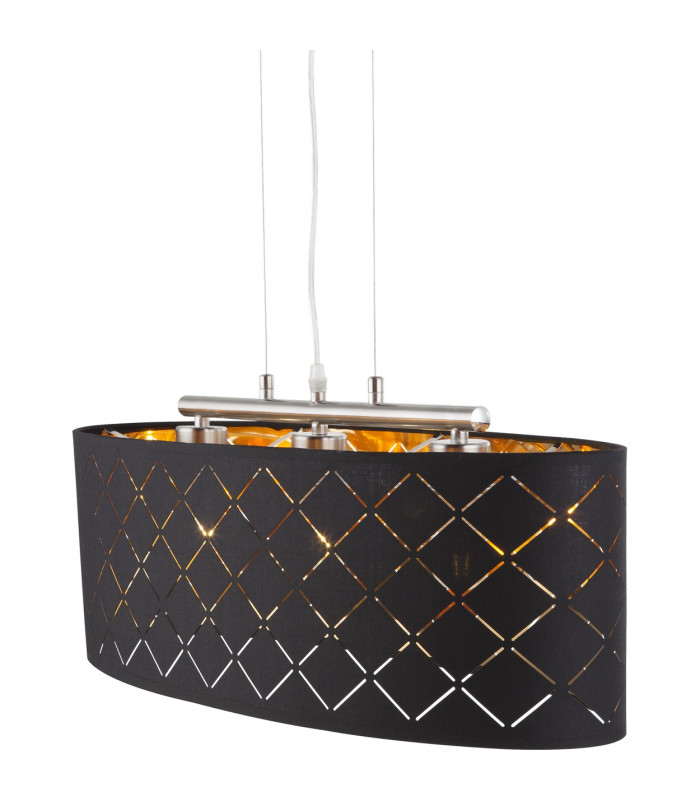 Clarke Bar Pendant Ceiling Light Nickel Matt 3x E27-5