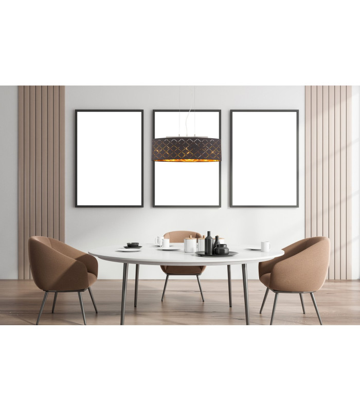 Clarke Bar Pendant Ceiling Light Nickel Matt 3x E27-6