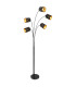 Clarke Multi Arm Floor Lamp Matt Black 5x E14-1