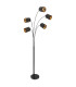 Clarke Multi Arm Floor Lamp Matt Black 5x E14-2