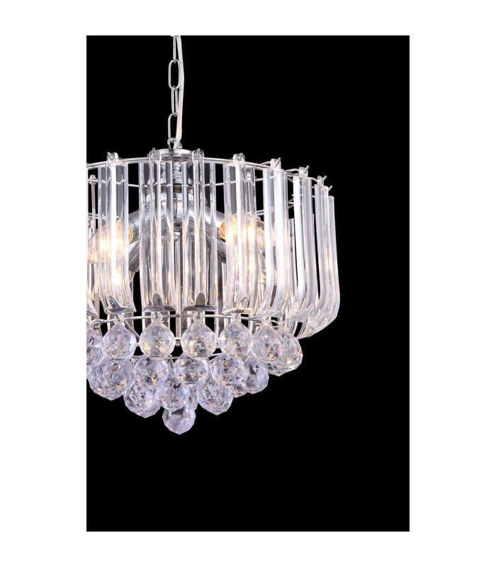 Minnesota Pendant Ceiling Light Chrome 4x E14-4
