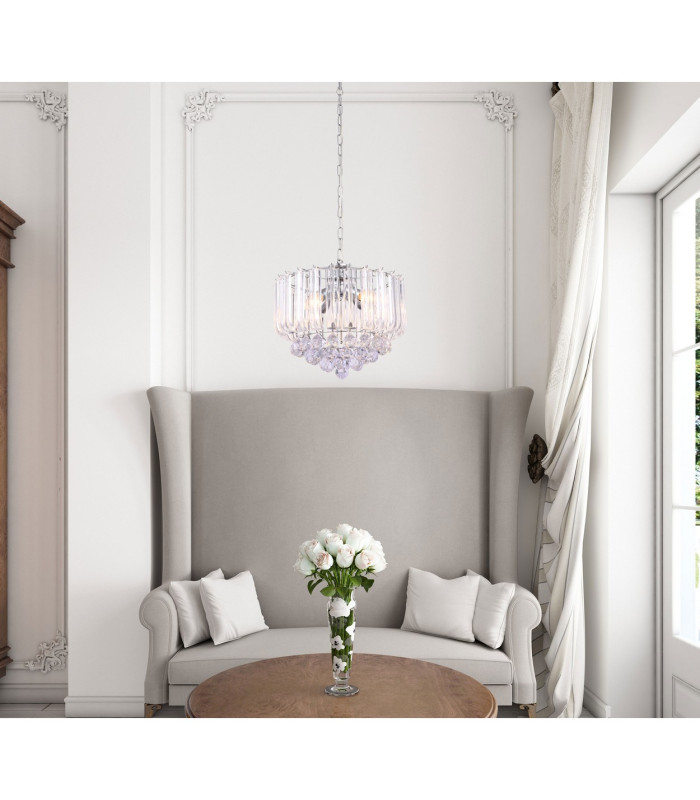 Minnesota Pendant Ceiling Light Chrome 4x E14-6