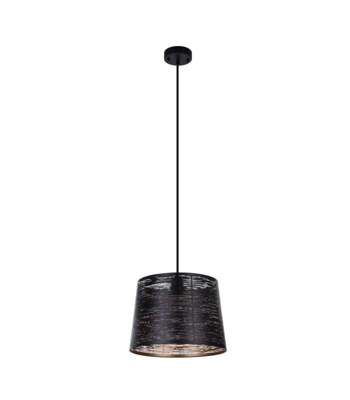 Becca Dome Pendant Ceiling Light Black 1x E27-2