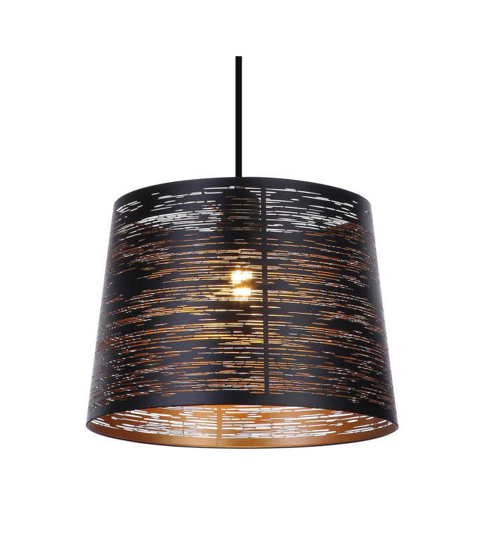 Becca Dome Pendant Ceiling Light Black 1x E27-3