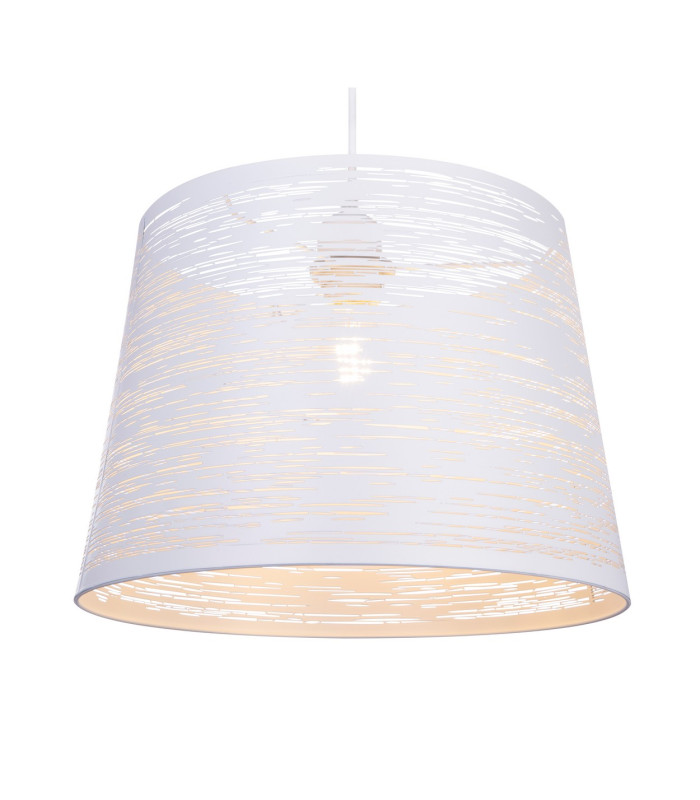 Becca Dome Pendant Ceiling Light White 1x E27-3