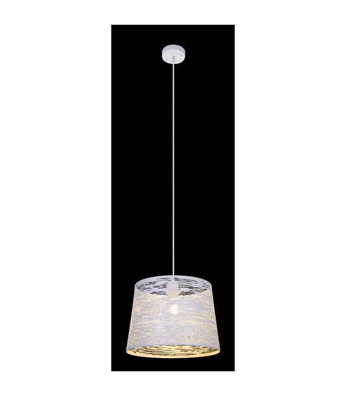 Becca Dome Pendant Ceiling Light White 1x E27-4
