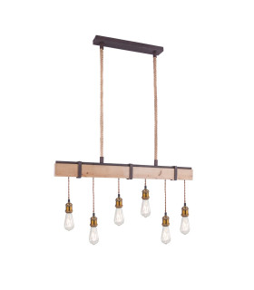 Mucha Bar Pendant Ceiling Light Rust Colored 6x E27-1