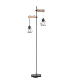 Mina Multi Arm Floor Lamp Black 2x E27-1
