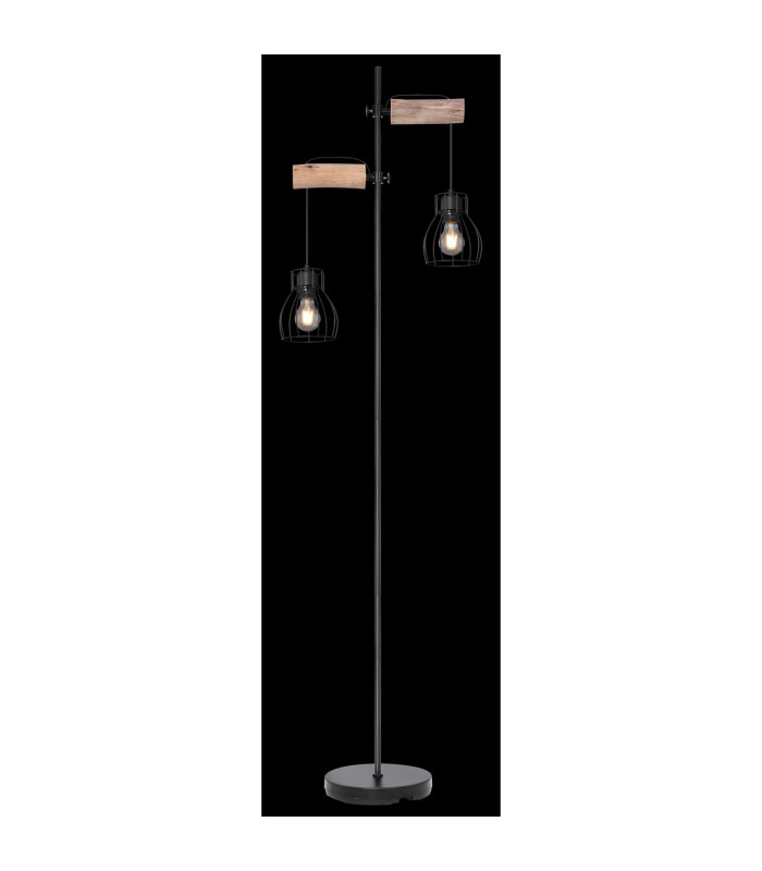 Mina Multi Arm Floor Lamp Black 2x E27-5