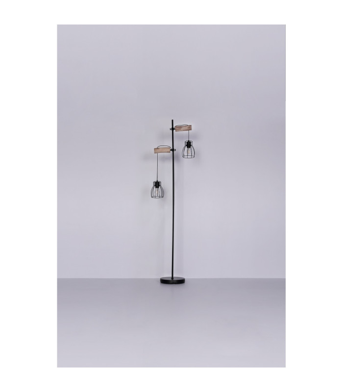 Mina Multi Arm Floor Lamp Black 2x E27-8