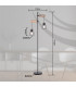 Mina Multi Arm Floor Lamp Black 2x E27-10
