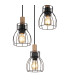 Mina Cluster Pendant Ceiling Light Matt Black 3x E27-3