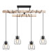 Mina Bar Pendant Ceiling Light Matt Black 4x E27-3