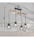 Mina Bar Pendant Ceiling Light Matt Black 4x E27-9