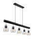Mina Bar Pendant Ceiling Light Matt Black 5x E27-2
