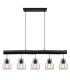 Mina Bar Pendant Ceiling Light Matt Black 5x E27-3