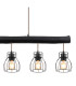 Mina Bar Pendant Ceiling Light Matt Black 5x E27-4