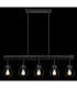 Mina Bar Pendant Ceiling Light Matt Black 5x E27-6