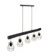 Mina Bar Pendant Ceiling Light Matt Black 5x E27-7