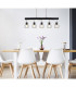 Mina Bar Pendant Ceiling Light Matt Black 5x E27-8