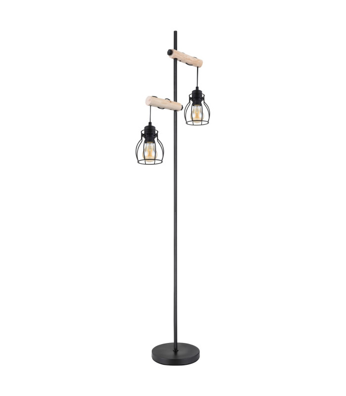 Mina Multi Arm Floor Lamp Matt Black 2x E27-2