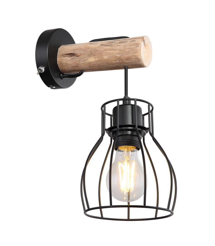 Mina Wall Lamp Black 1x E27-1