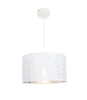 Barca Cylindrical Pendant Ceiling Light White 1x E27-1