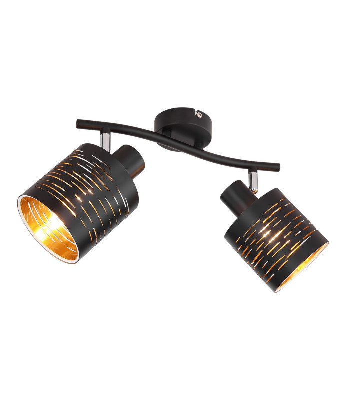 Tunno Twin Ceiling Spotlight Black 2x E14-1