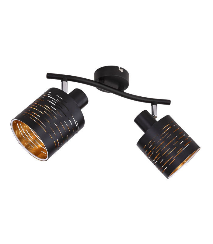 Tunno Twin Ceiling Spotlight Black 2x E14-2