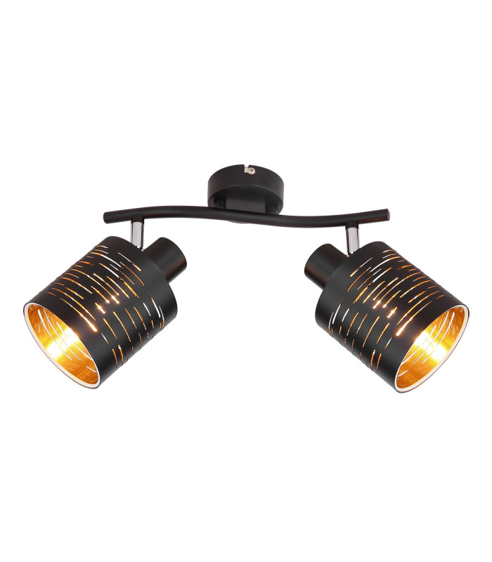 Tunno Twin Ceiling Spotlight Black 2x E14-3