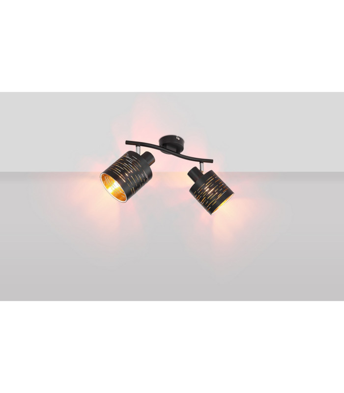 Tunno Twin Ceiling Spotlight Black 2x E14-6