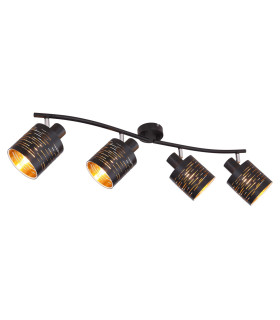 Tunno Ceiling Spotlight Bar Black 4x E14-1