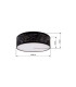 Tunno Cylindrical Ceiling Light Black LED 3000-6000K-5