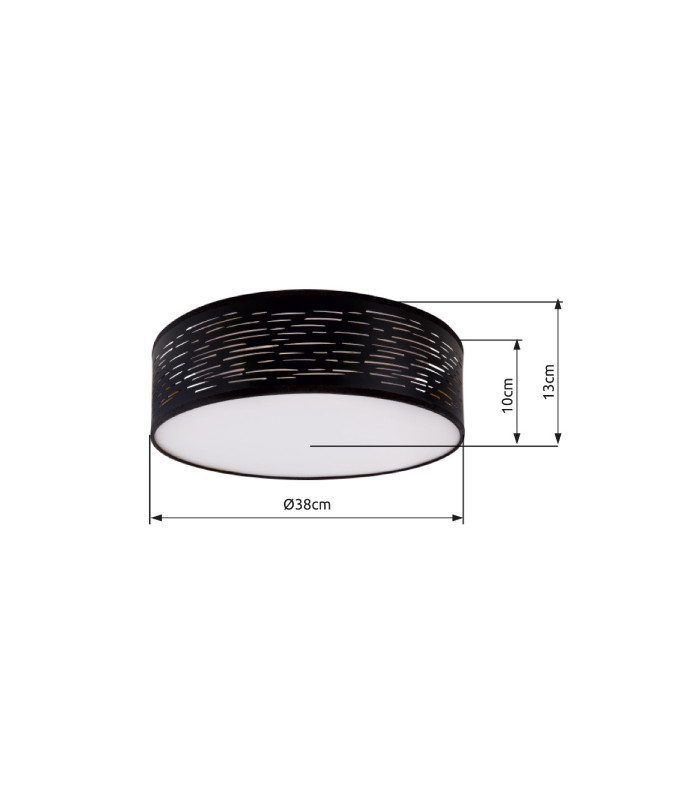 Tunno Cylindrical Ceiling Light Black LED 3000-6000K-5