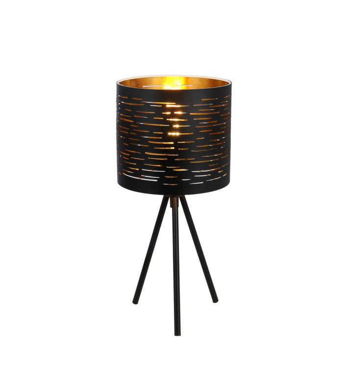 Tunno Table Lamp with Round Shade Black 1x E14-1
