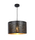 Tunno Cylindrical Pendant Ceiling Light Black 1x E27-1