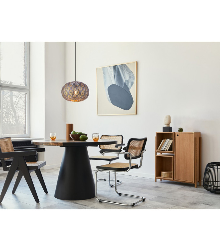 Solera Morrocan Spherical Pendant Ceiling Light Black 1x E27-4