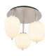 Blacky I Globe Ceiling Light Nickel Matt Opal Glass Shade 3x E14-1
