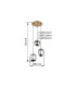 Blacky I Cluster Pendant Ceiling Light Brass-Coloured Glass Shade 3x E14-4