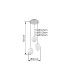 Blacky I Cluster Pendant Ceiling Light Nickel Matt Opal Glass Shade 3x E14-6