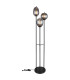 Blacky Multi Arm Floor Lamp Matt Black Smoke Glass Shade 3x E14-4
